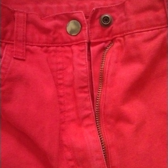 Vibrant Red High-Waisted Design Pants - Picture 8 of 9